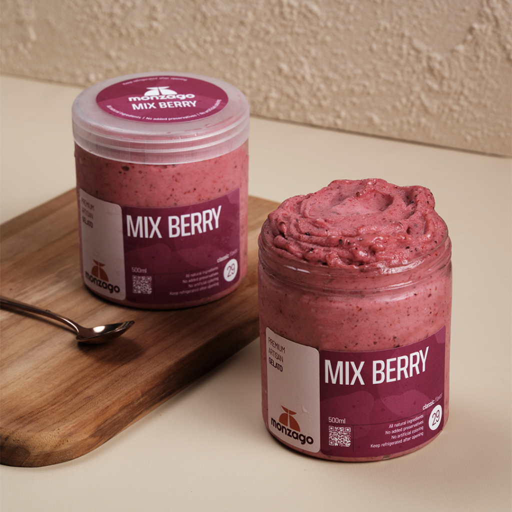 

Monzago - Gelato / Ice Cream / Mix Berry / Ukuran jar 500 ml