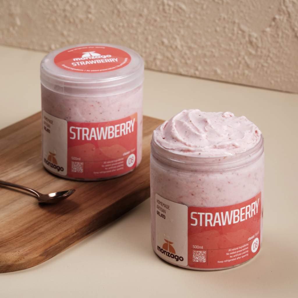 

Monzago - Gelato / Ice Cream / Strawberry / Ukuran jar 500 ml