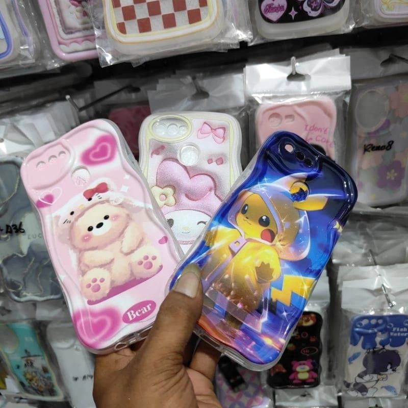 Softcase casing OPPO A5S A12 A7 F9 A11K silikon case karakter gambar cewek pelindung belakang hp+cam