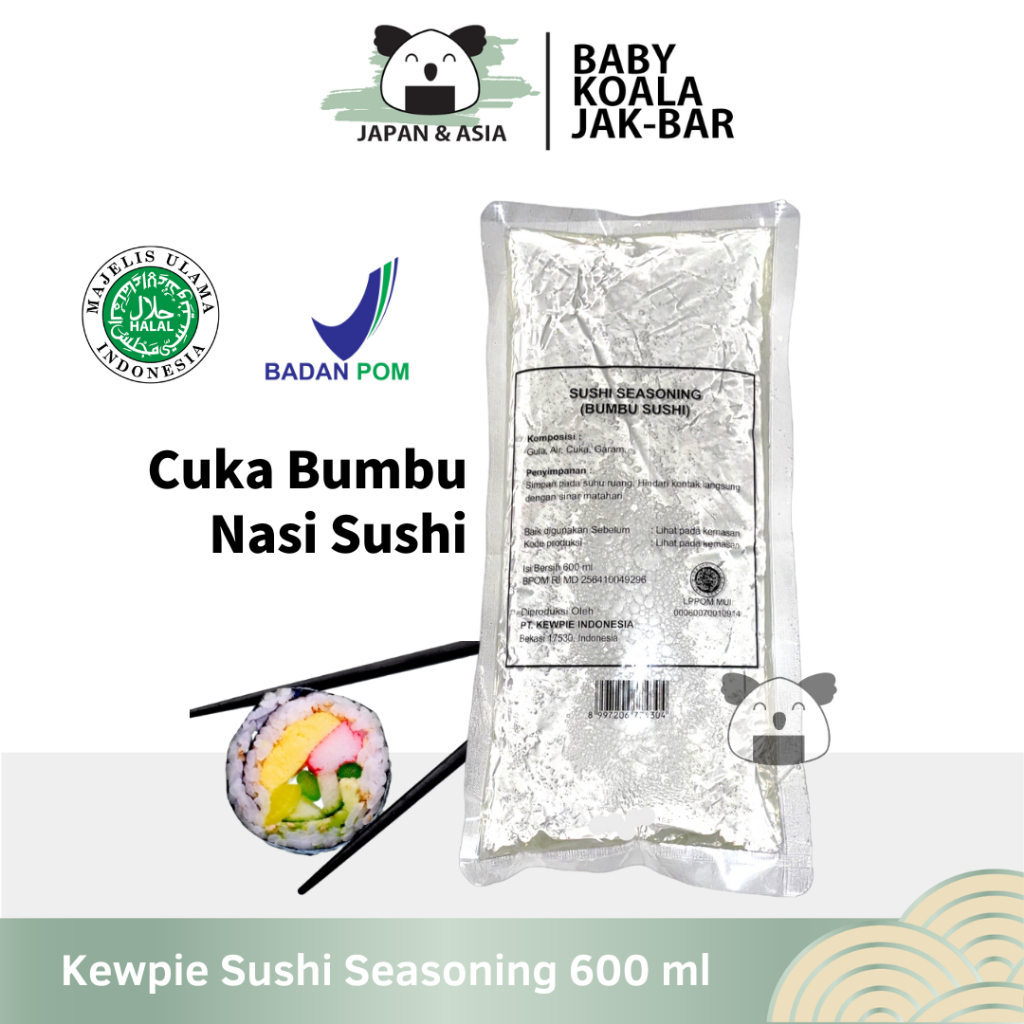 

KEWPIE Sushi Seasoning 600 ml Halal │ Cuka Bumbu Nasi Sushi Vinegarr.