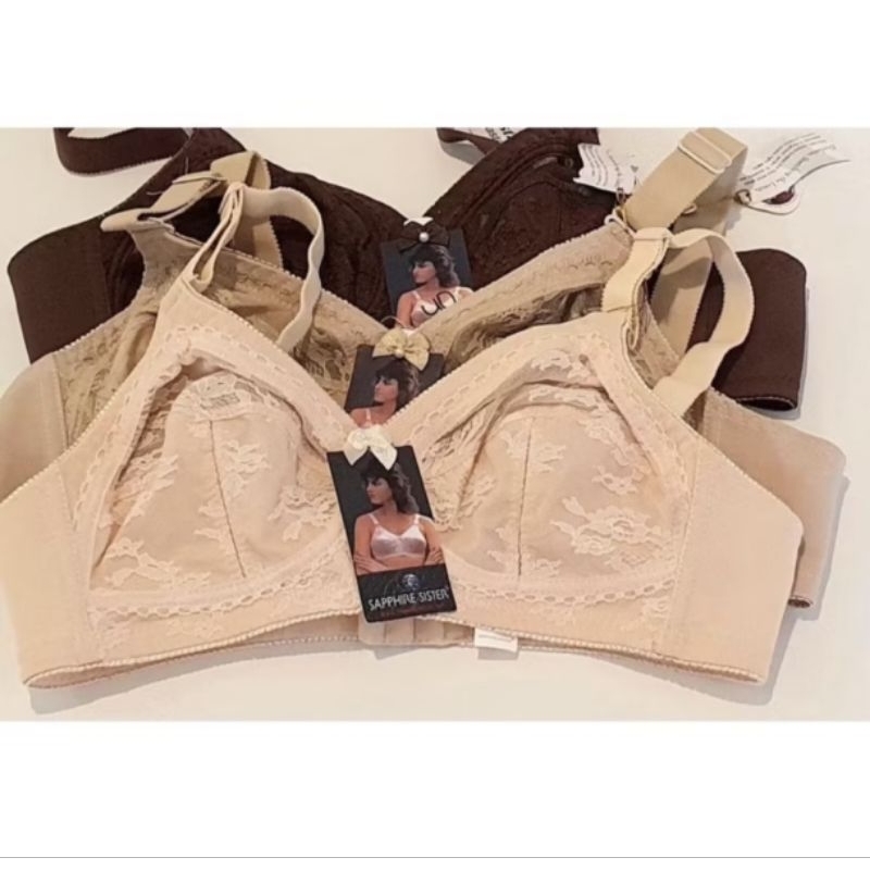 TERACOTTA19 - Bra BH SAPPHIRE SISTER ORIGINAL Bra tanpa busa tanpa kawat Cup A & Cup B  /BH Sister [