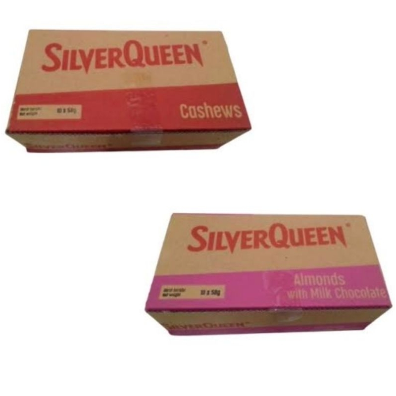 

Silverqueen 58 gr 1 box isi 10 pcs