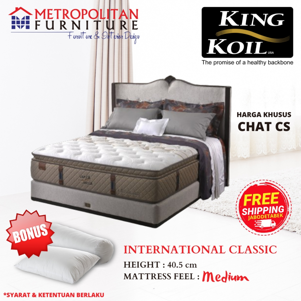 Kasur Springbed KING KOIL International Classic Spring Bed Matras