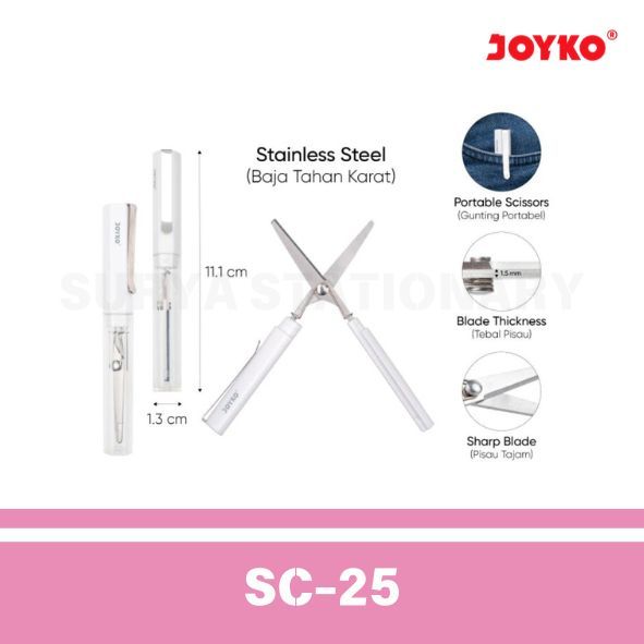 

(2 PCS) Gunting Mini Joyko SC-25 / Scissors Joyko SC-25