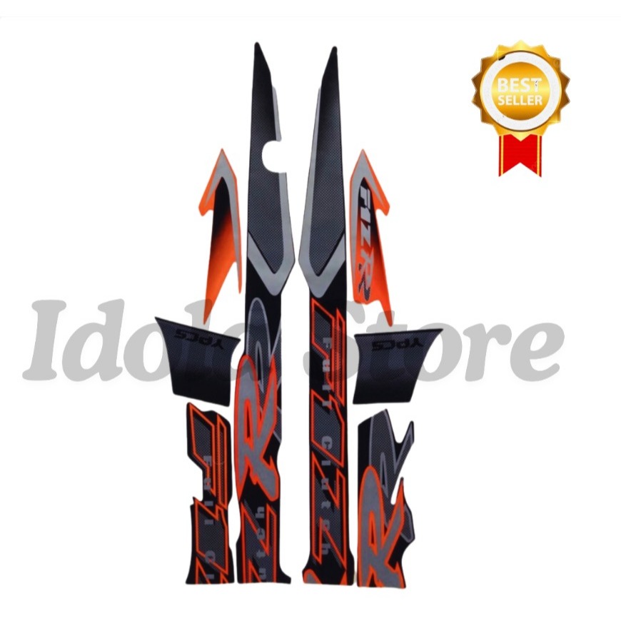Stiker Striping Yamaha F1ZR F1 Zr 2002 Full Clutch Hitam Orange List Body Motor Standar F1ZR 2002