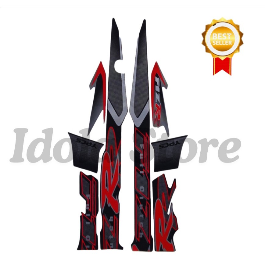 Stiker Striping Yamaha F1ZR F1 Zr 2002 Full Clutch Hitam Merah List Body Motor Standar F1ZR 2002