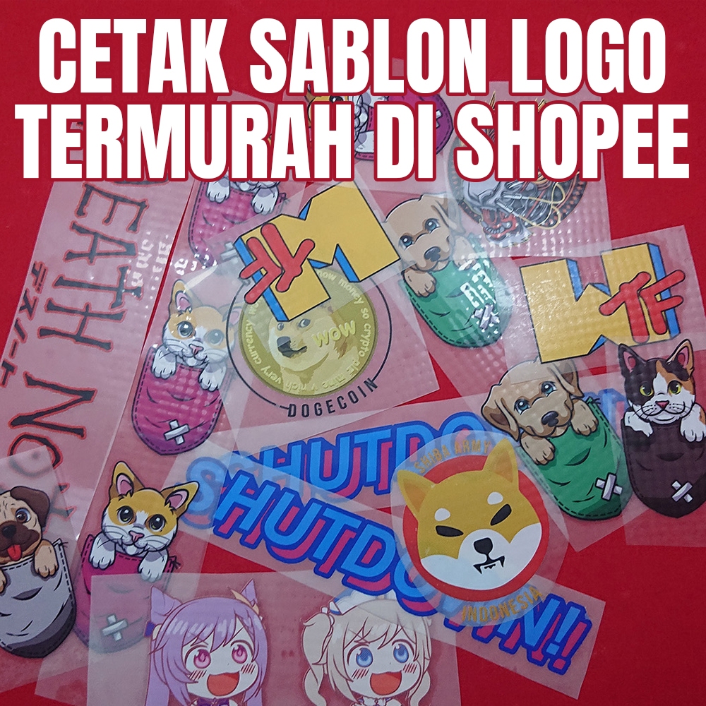 Sablon Logo Satuan / Sablon Gambar Custom Satuan / Sablon DTF / Sablon Custom Logo Bola / Sablon Log