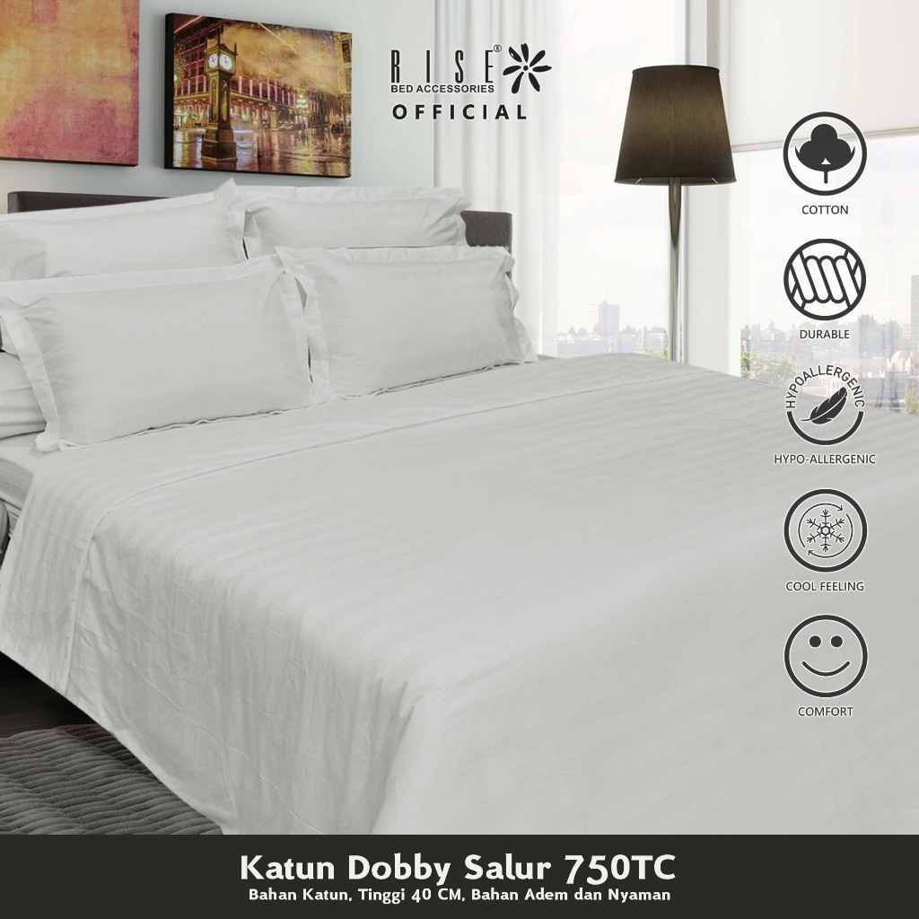 Sprei Katun Satin Dobby Jacquard Salur Hotel Collection