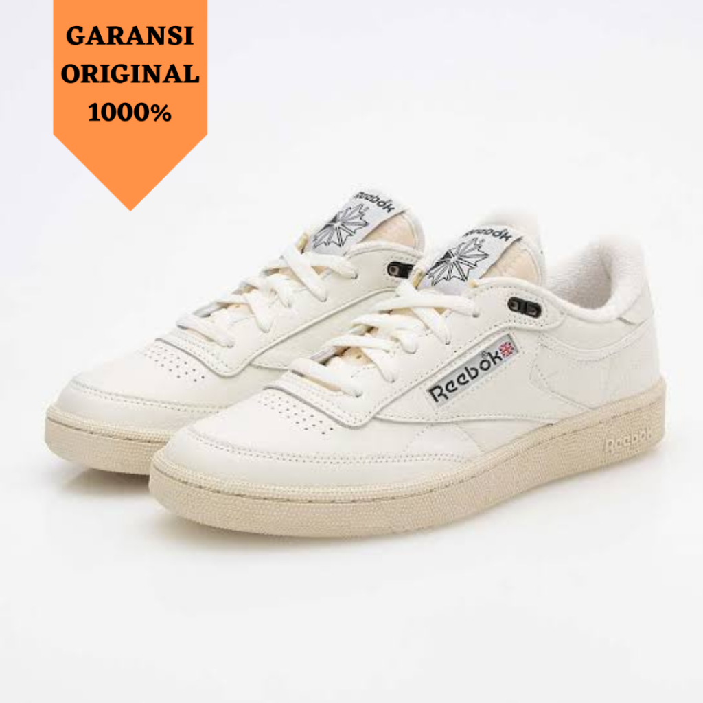 SEPATU SNEAKERS PRIA REEBOK CLUB C 85 VINTAGE 100033000 ORIGINAL ASLI BNIB