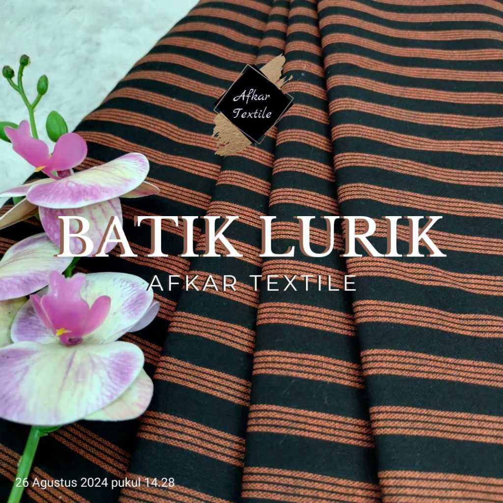 Kain Batik Katun 40's Lurik Premium [Batik Pria Batik Wanita Batik Couple Keluarga] Lebar 1.15 Meter