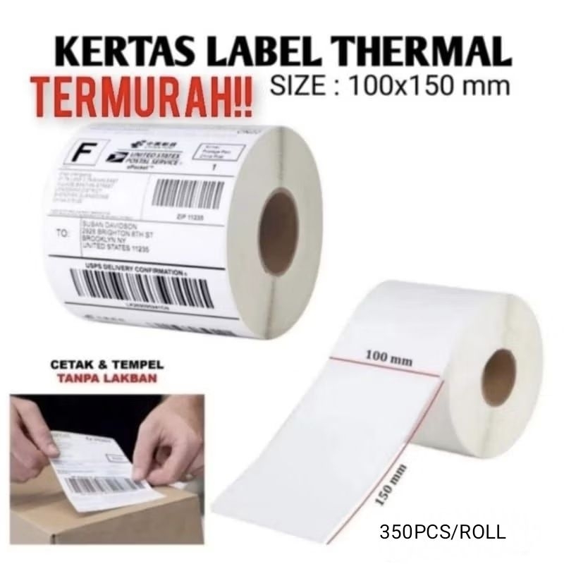 

LABEL BARCODE THERMAL 100 x 150 ( 1 LINE )LABEL THERMAL