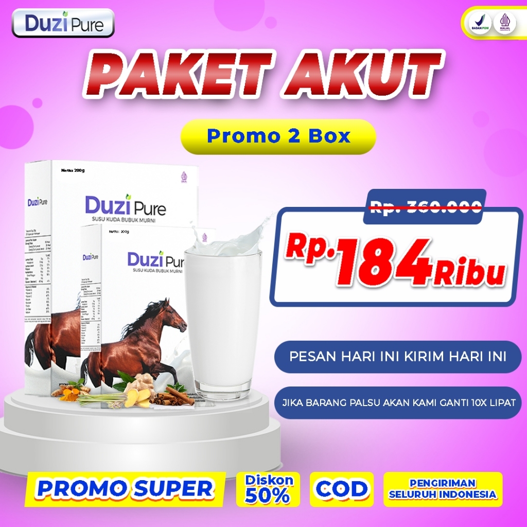 

zi Pure Susu Kuda Liar Lombok Murni 2 BOX Best Seller
