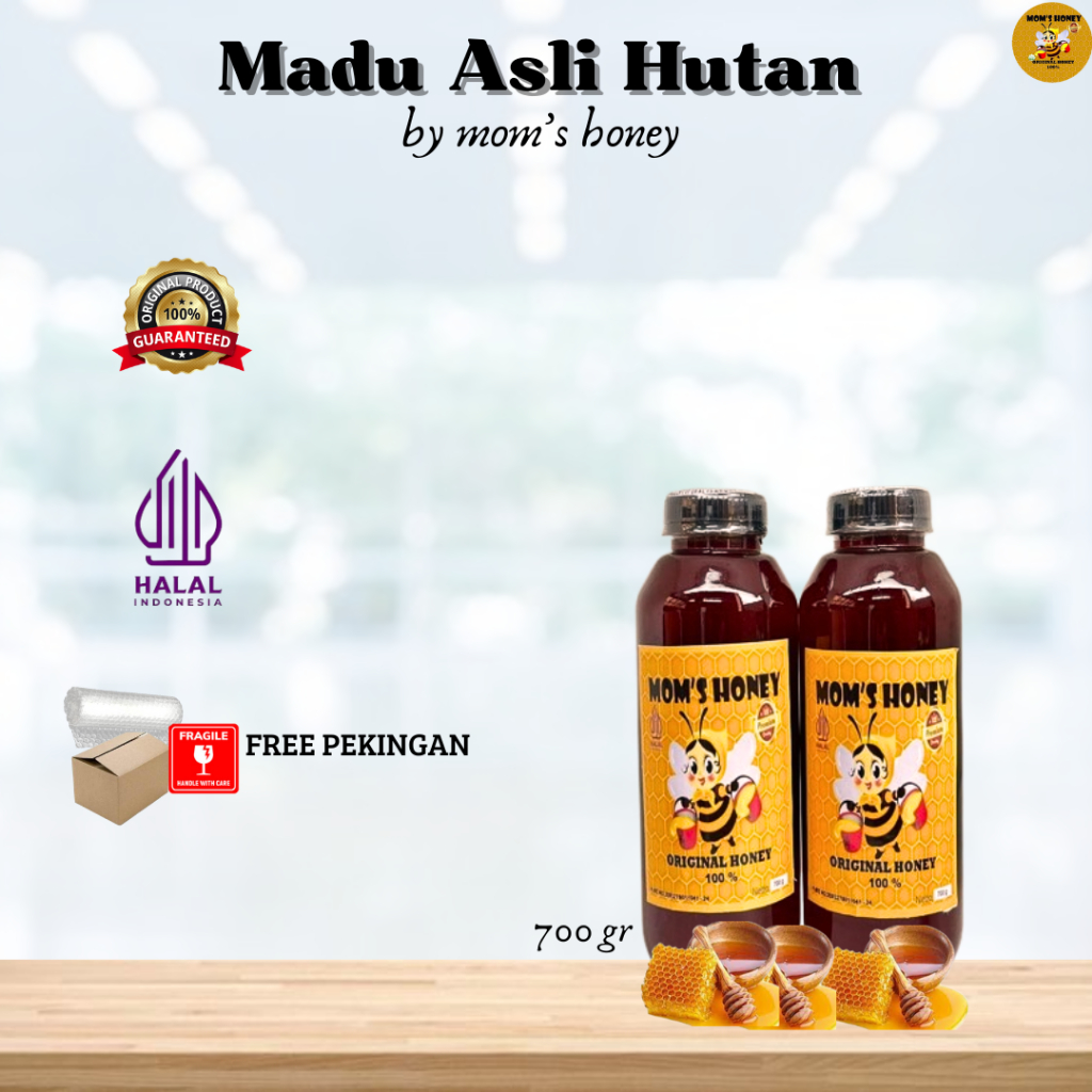 

Madu Asli Moms Honey / Madu Hutan Asli/ Ukuran 700 gram