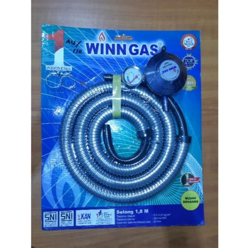 Regulator Winn Gas W 298M / Selang  Regulator Komplit Winn Gas