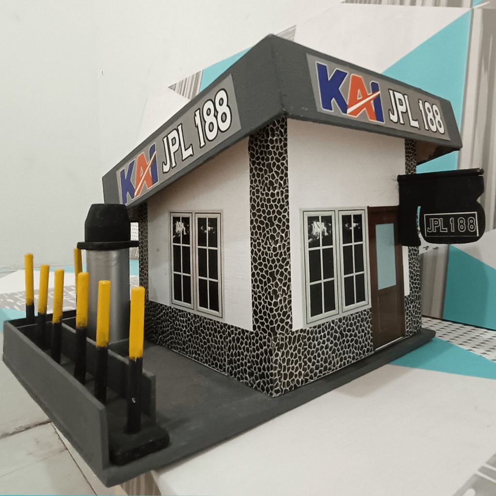 MINIATUR  KAI JPL / PENJAGA LINTASAN KERETA API NEW 2021 - KERETA API KAYU SURABAYA