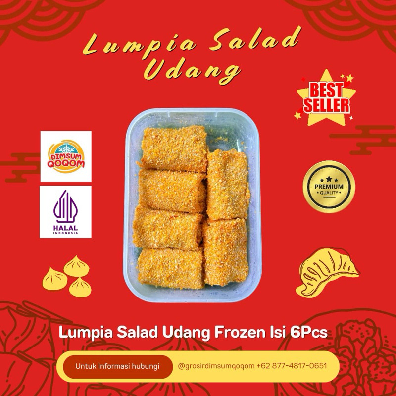 

Lumpia Salad Udang Premium Isi 6Pcs 100%Halal Tanpa Pengawet Tanpa Msg