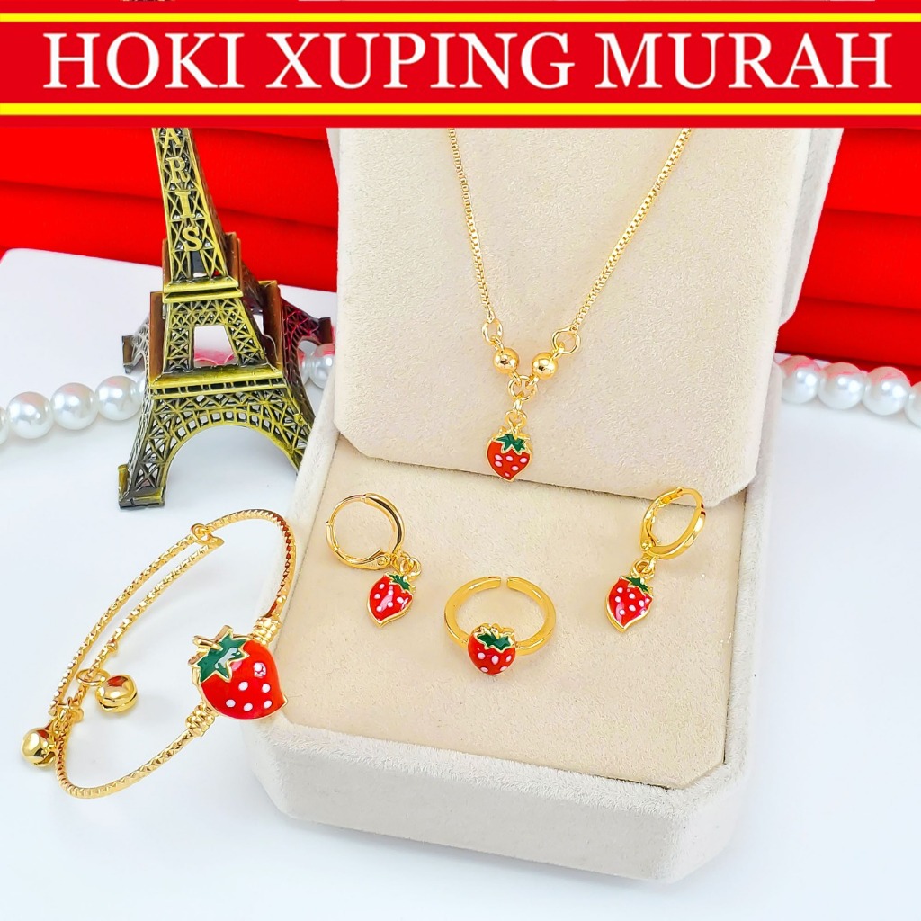 Perhiasan Set Anak Strobery Imitasi