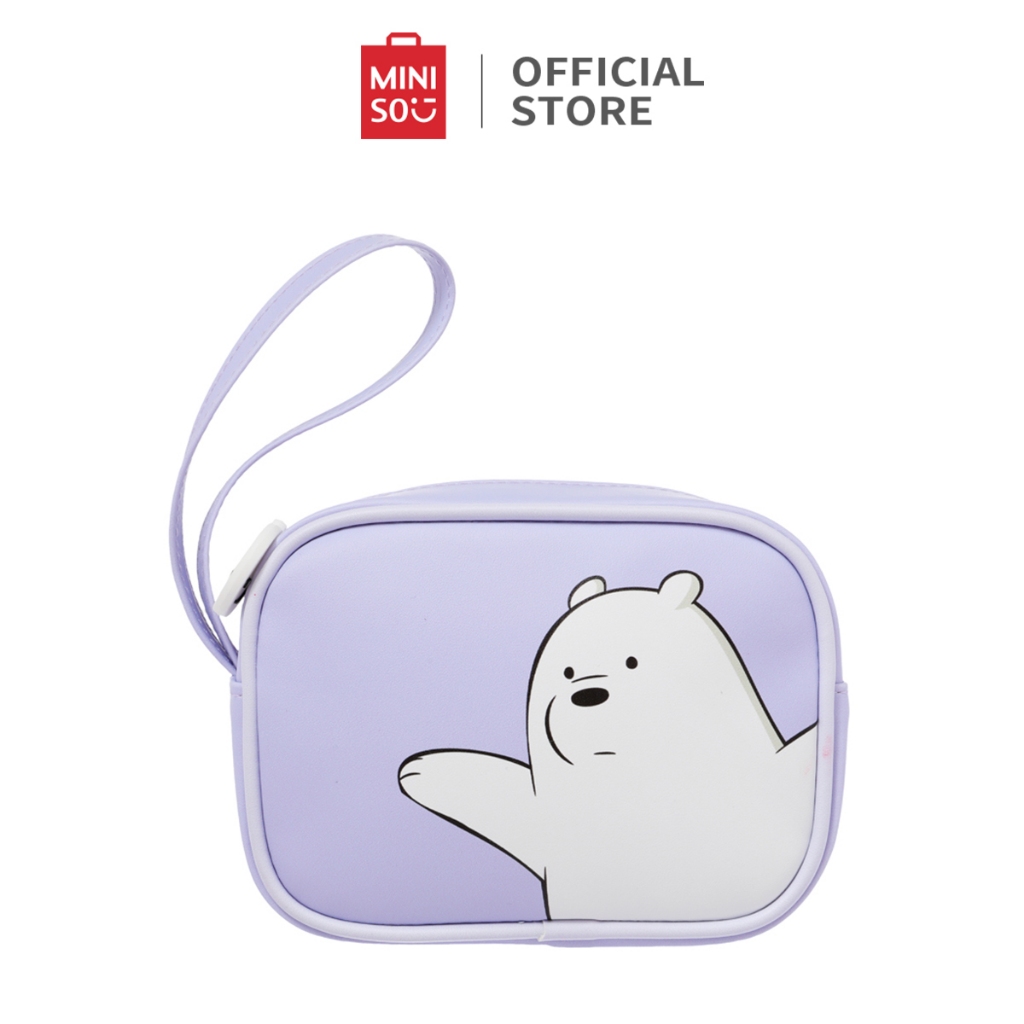 Miniso x We Bare Bears Tas Kosmetik Cosmetic Bag Wanita Tahan Air Berkapasitas Besar Cetakan Kartun 