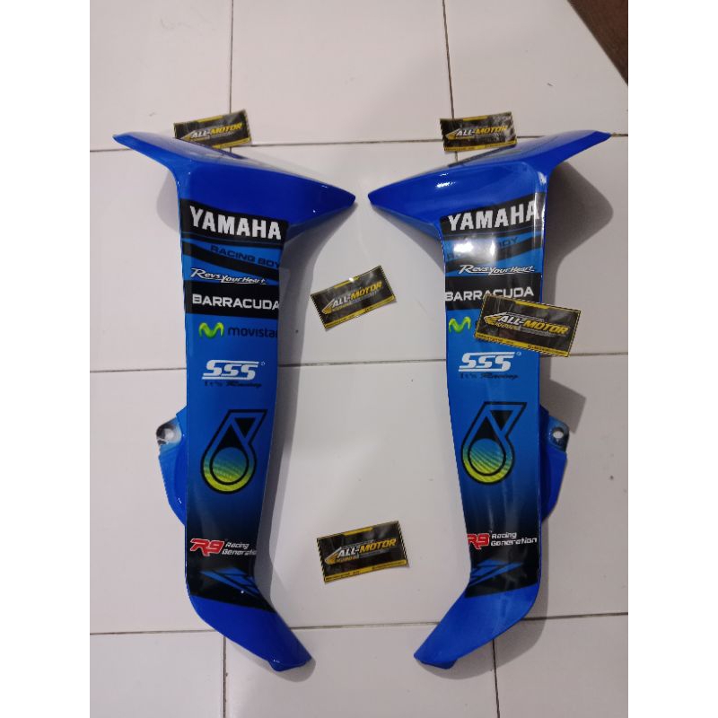 Sayap Luar Fiz r Yamaha fiz R / Dek Luar Fiz r Warna Biru Plus Striping Movistar