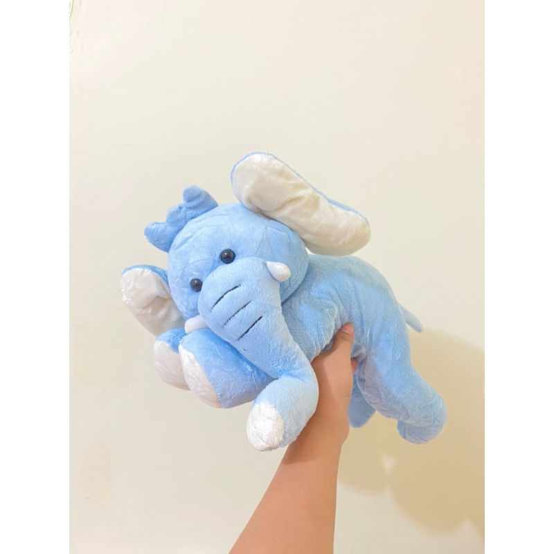 Boneka Karakter Gajah Biru Lucu size 40x22cm Original / Boneka Karakter Gajah / Boneka Hewan Gajah l