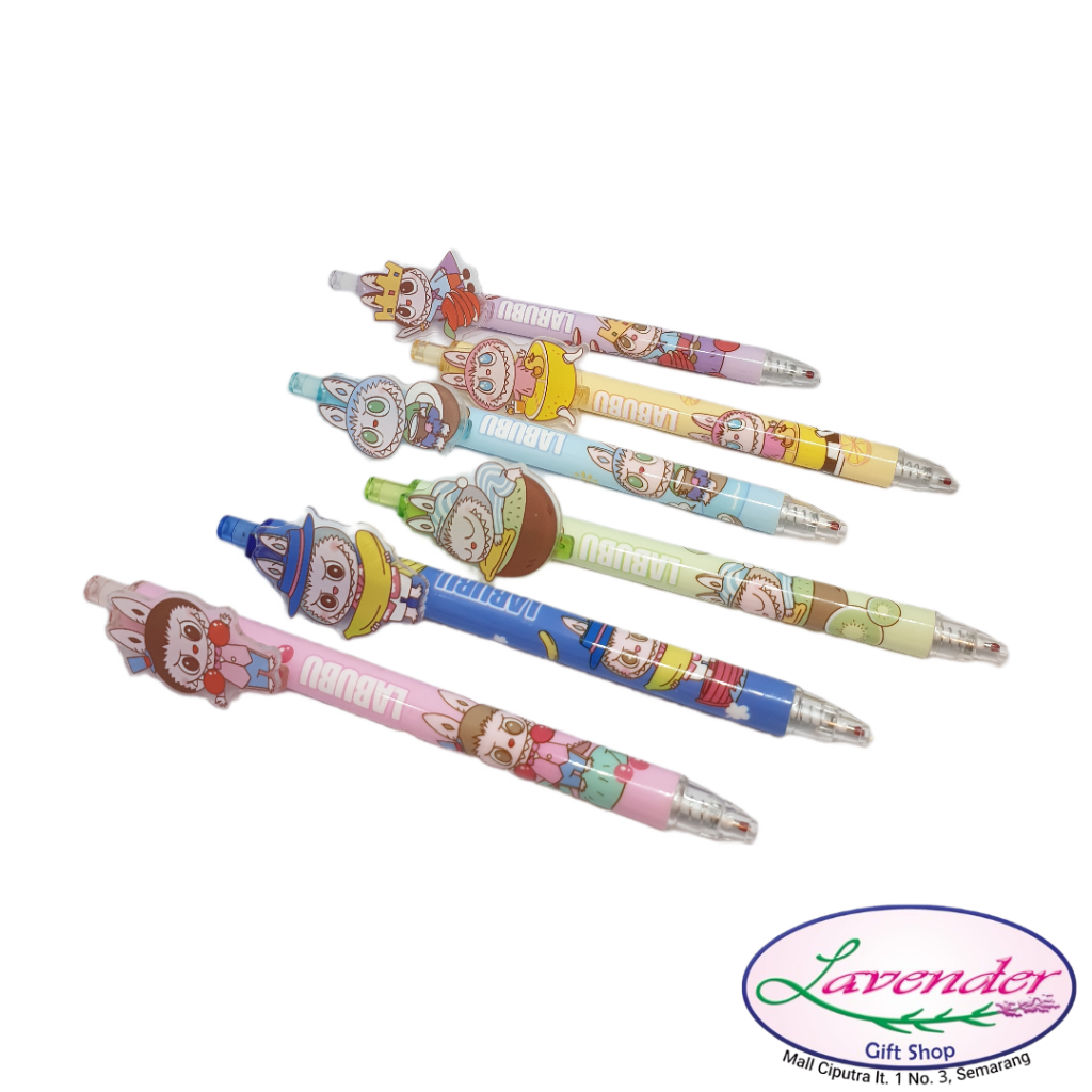 

[READYSTOCK] GD00136 - Pulpen Gel Labubu PopMart Acrylic Clip/BolpoinGel/GelPen