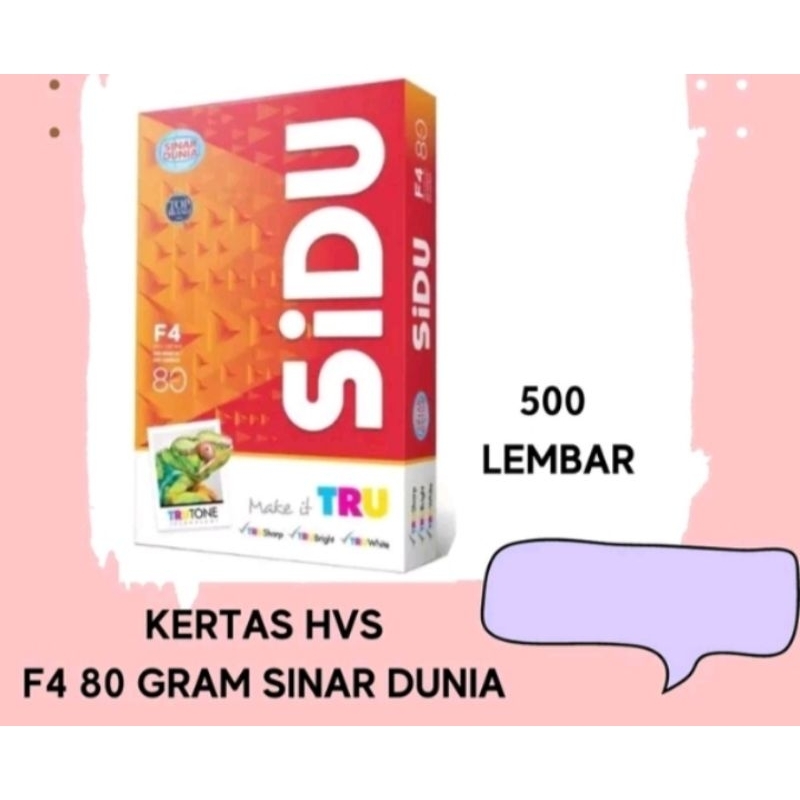 

Kertas HVS Sinar Dunia F4 80gr (1 rim)