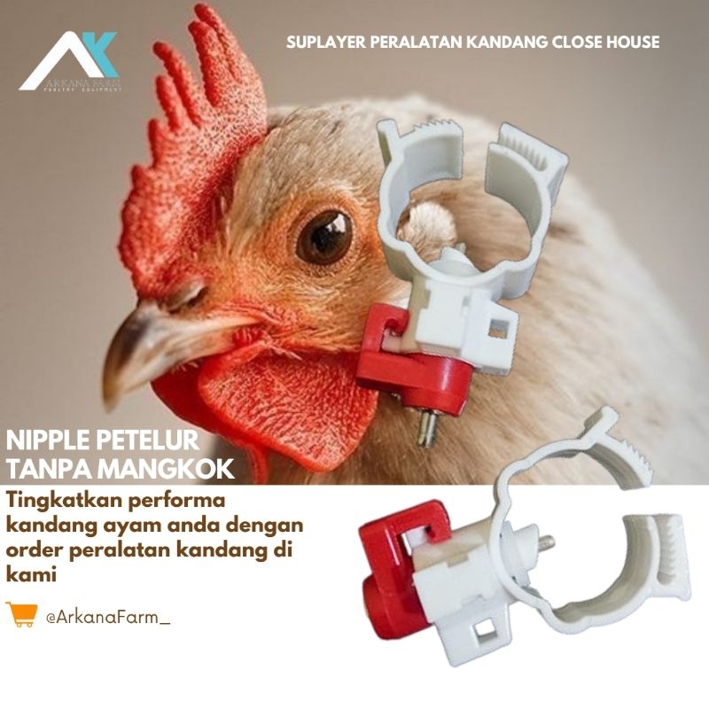 Nipple nepel niple neple A9 tempat makan air minum otomatis ayam broiler petelur puyuh