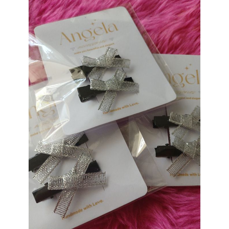 Jepitan Rambut Silver Lucu / Jepitan Rambut Cute / Jepitan Rambut Unik / Jepitan Rambut Aesthetic/HA
