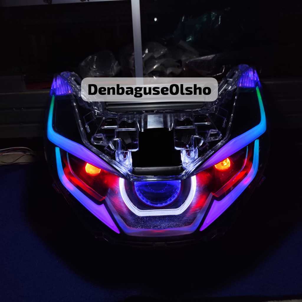 BILED HONDA PCX 160 PROJECTOR BILED VAHID 3 INCH E10 PLUS FULL SET REFLEKTOR ALIS RGB SMARTPHONE HP