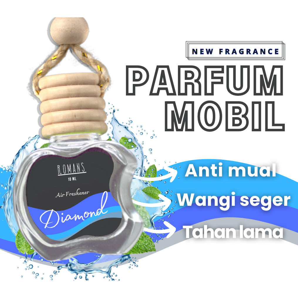 Parfum mobil anti mual tahan lama ROMANS Parfum | Parfum Mobil Gantung 10 ml