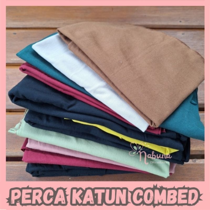 KAIN PERCA COTTON COMBED - KAIN SISA POTONGAN KONVEKSI KATUN KAOS