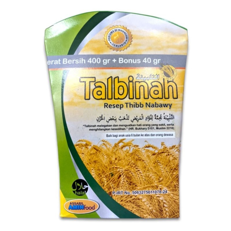 

Talbinah Tepung Bubur Gandum Resep Thibb Nabawy 400 gr + 40 gr ORIGINAL