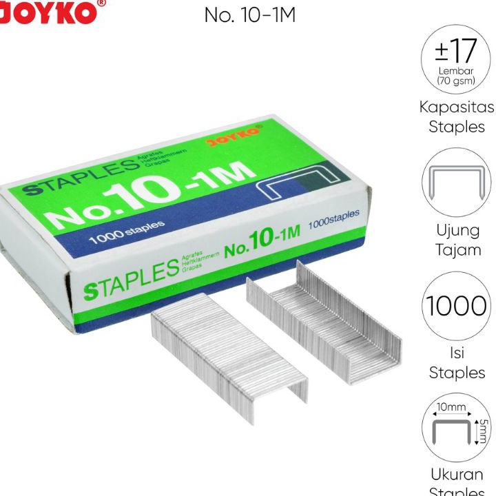 

PALING DIMINATI Isi staples No1 1pak2 kotak