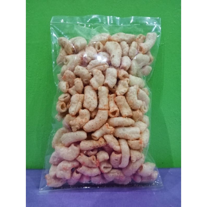 

Kerupuk Makaroni dengan 3 varian rasa Balado, Jagung Manis dan Bebeqiu
