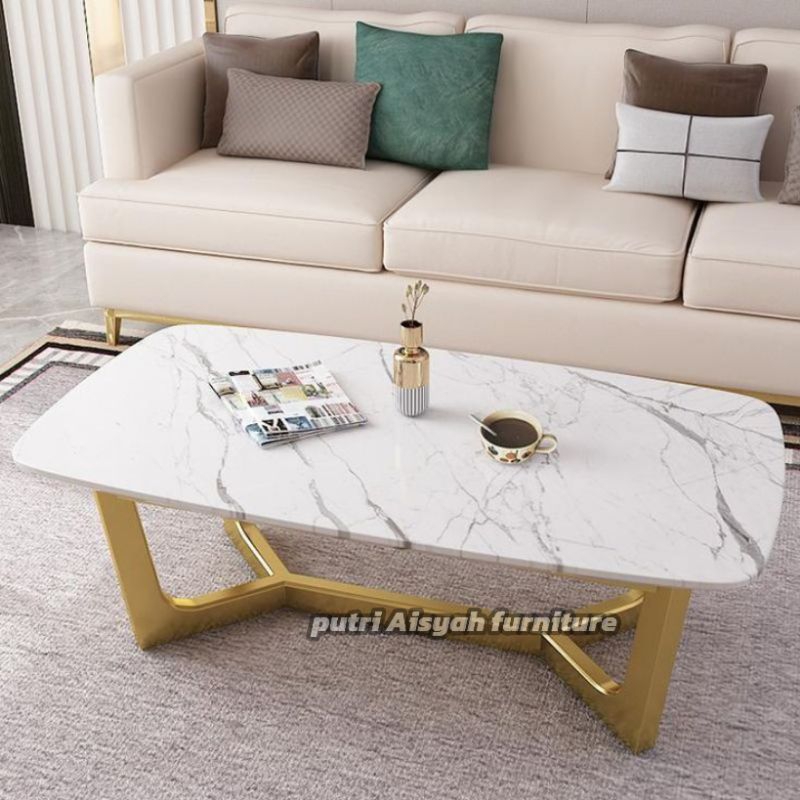 MEJA COFFEE TABLE MARMER ASLI, MEJA COFFEE MODERN