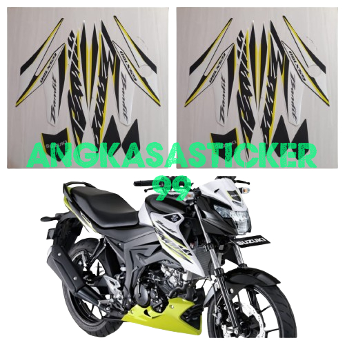 sticker striping body motor suzuki gsx 150 bandit hitam-putih