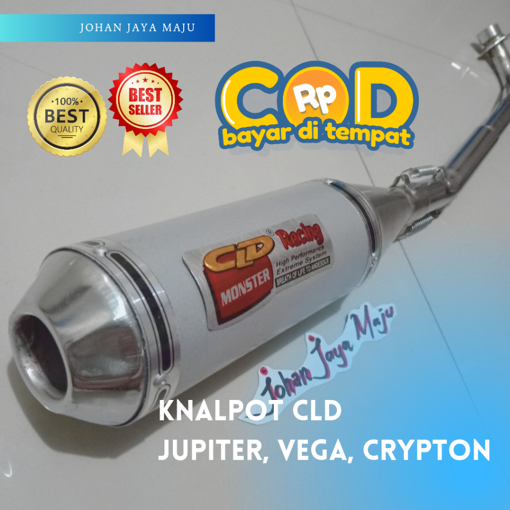 Knalpot Racing CLD buat Motor Jupiter Z, Jupiter Burhan Robot, Vega R, Vega ZR, Vega RR, Crypton