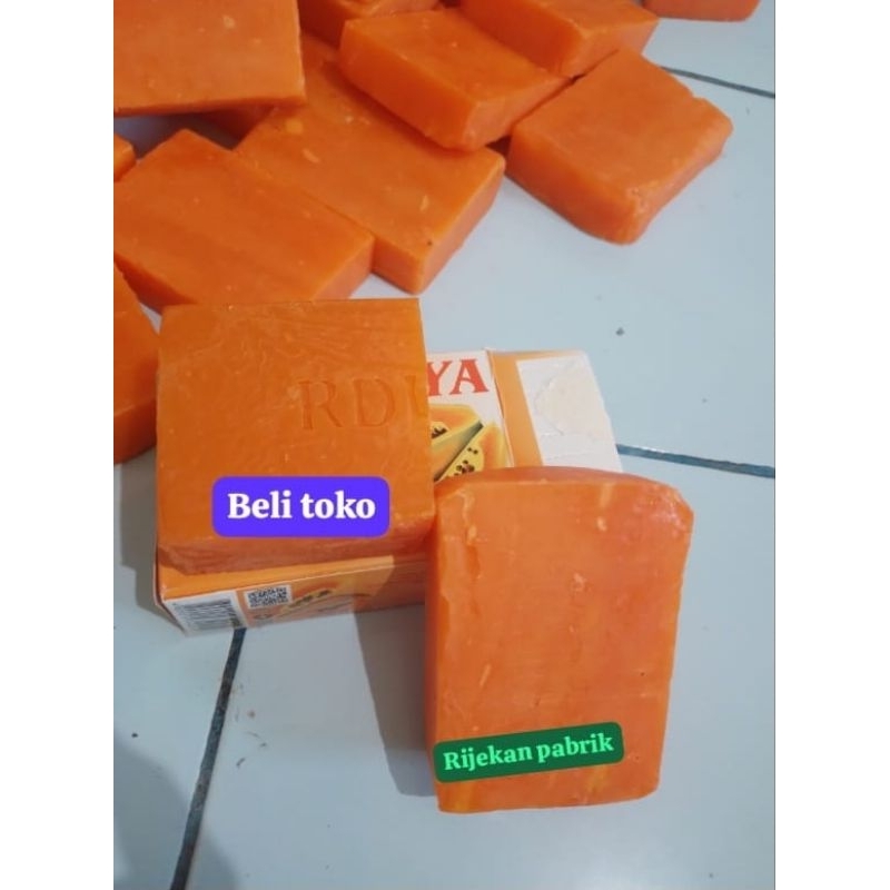 Sabun Pepaya RDL kiloan Rijek Potongan Sabun Mandi Batang Sabun Muka Kosmetik Murah