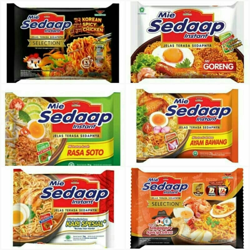 

Mie Sedaap semua Varian Rasa Goreng dan Kuah