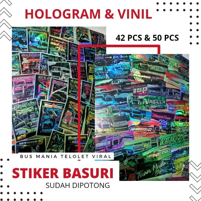 

STIKER BASURI VIRAL (SUDAH DIPOTONG) BUS MANIA OM TELOLET OM HOLOGRAM DAN VINIL