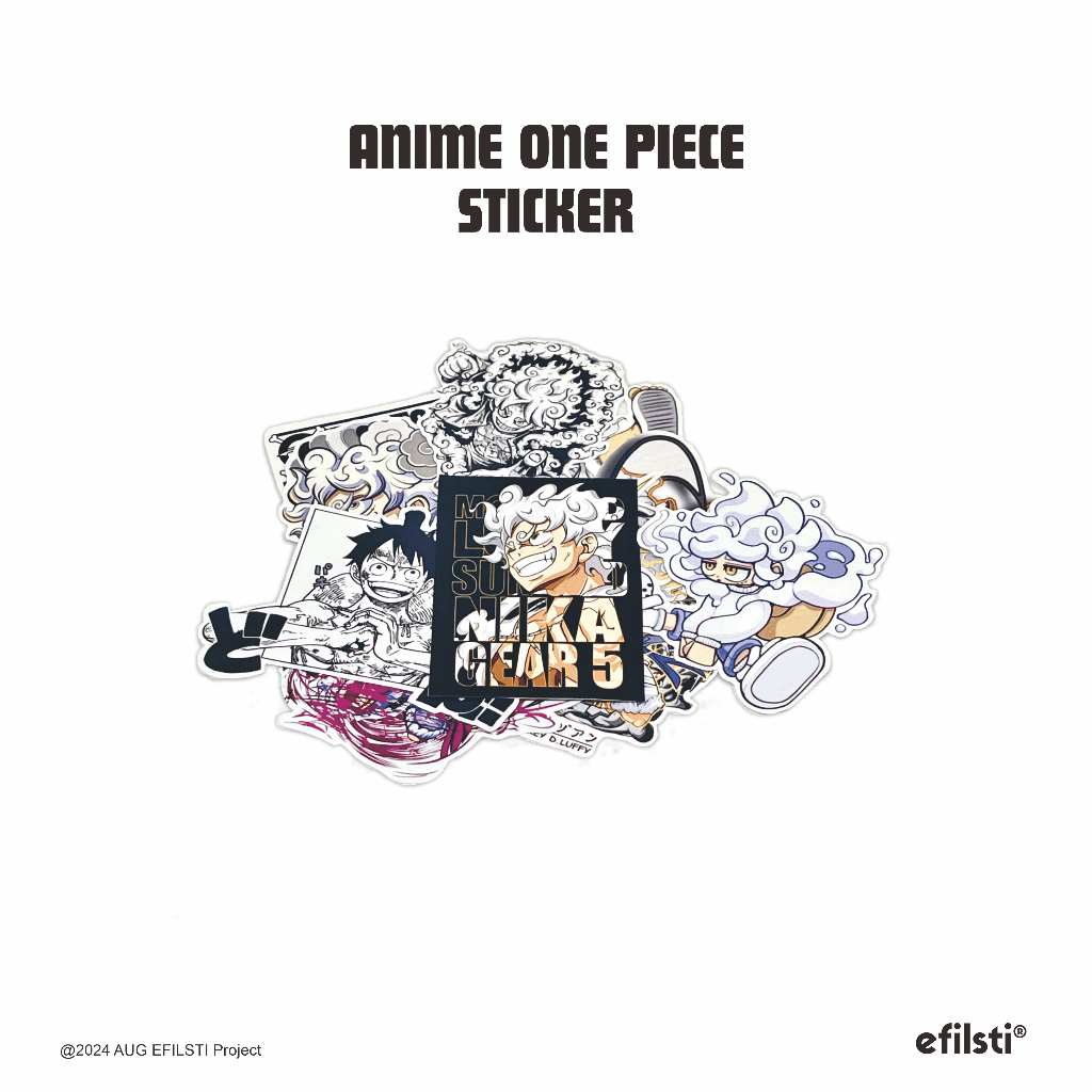 

Sticker anime one piece nakama (1pcs) stiker vinyl tahan air laminasi glosy