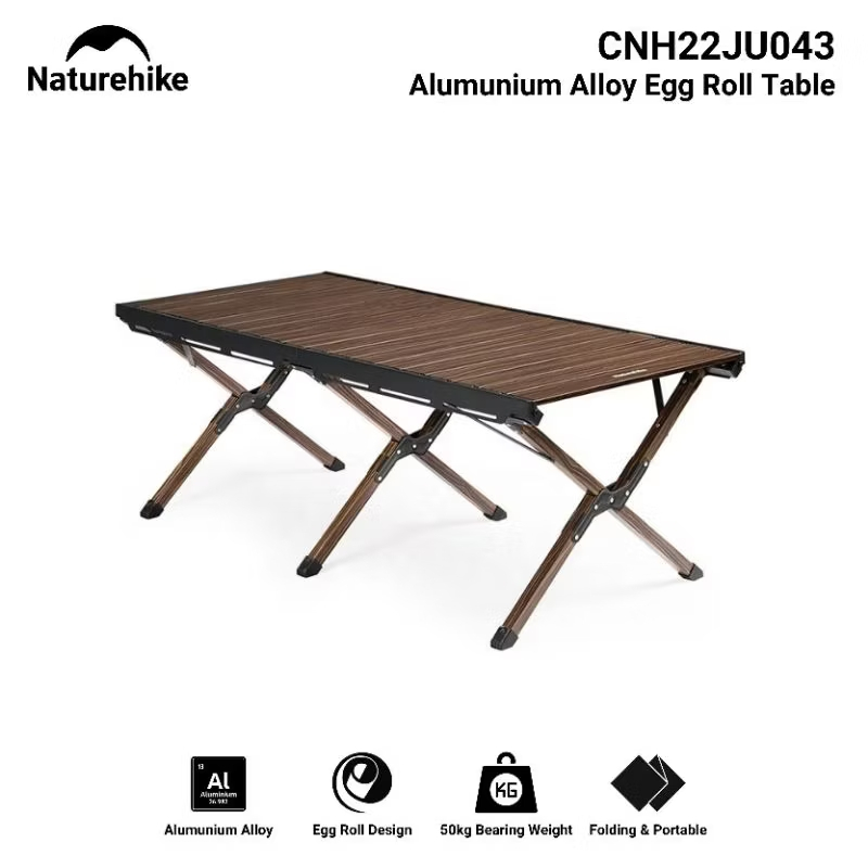 MEJA LIPAT EGG ROLL ALUMINIUM ALLOY NATUREHIKE CNH22JU043 FOLDING EGG ROLL TABLE LIGHTWEIGHT ANTI OI