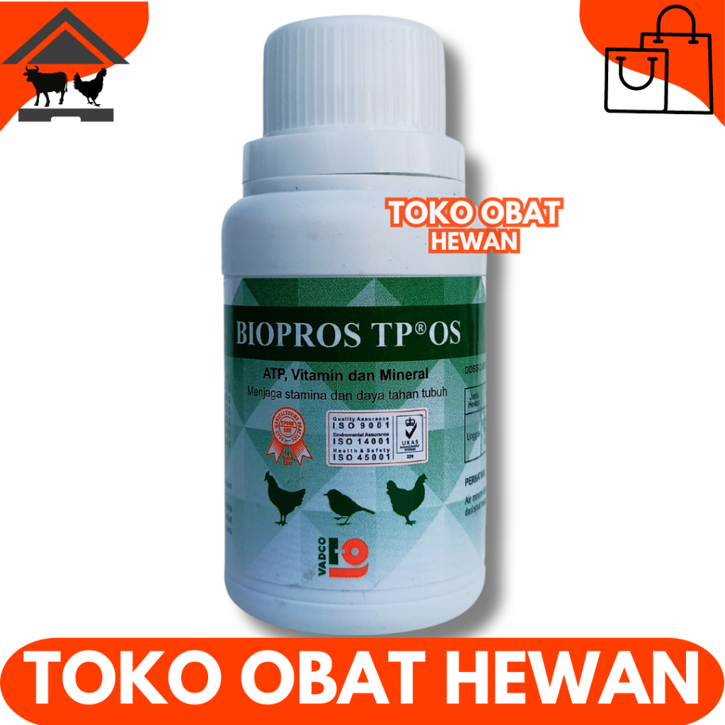 BIOPROS TP OS 100ML VADCO - Vitamin Daya Tahan Tubuh Hewan Sapi Kambing Domba - Like Biosan Tp Oral