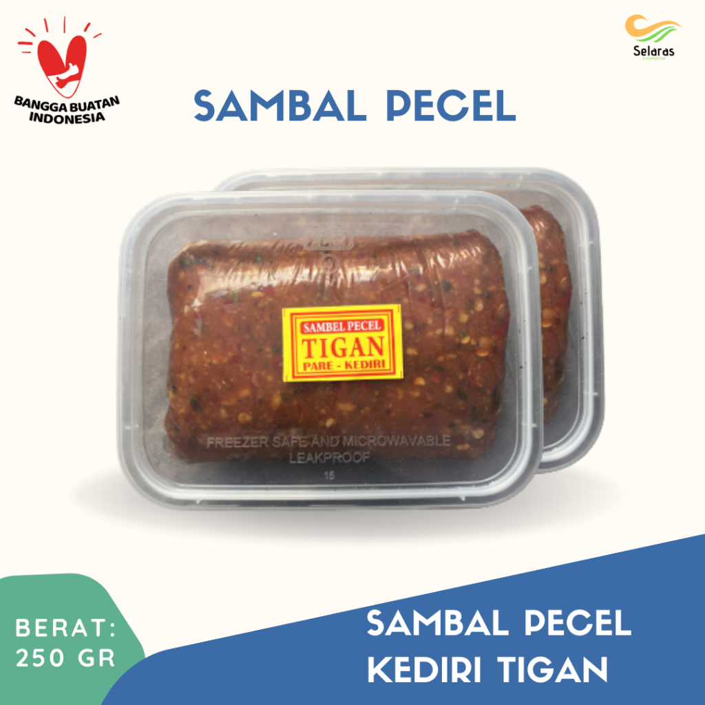 

Pecel Kediri Asli Cap Tigan | sambel pecel | bumbu pecel kediri asli 250 gr