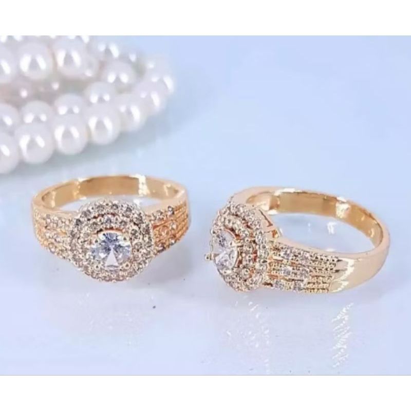 cincin permata putih full permata cincin wanita