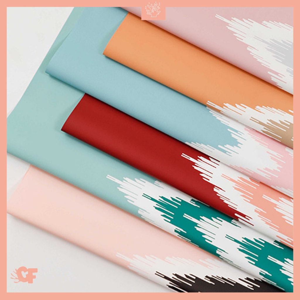 

20 LEMBAR Kertas Buket Bunga Motif Flower Wrapping Paper Lurik Cellophane Buket Bunga KB6176