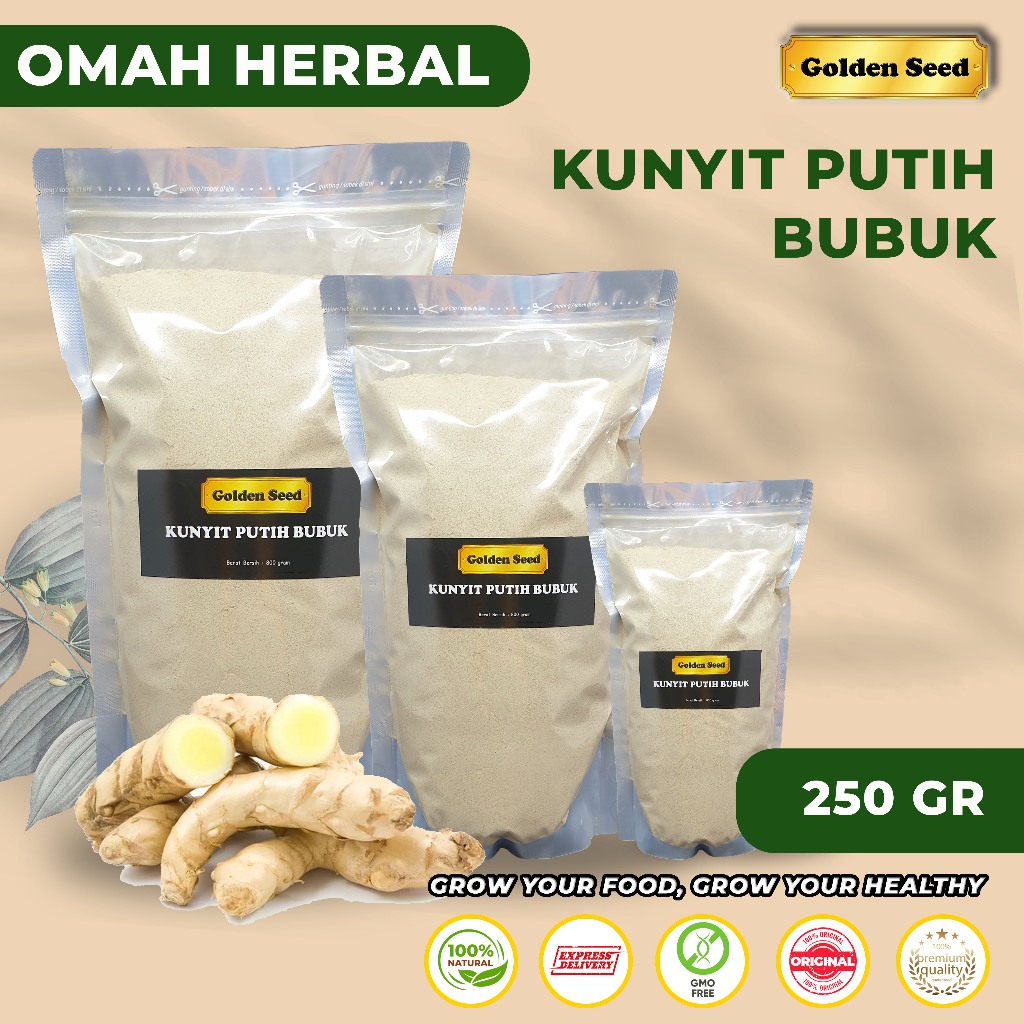 

BUBUK KUNYIT PUTIH 250 GRAM / KUNIR PUTIH BUBUK / KUNYIT PUTIH BUBUK MURNI PREMIUM / BUBUK KUNYIT PUTIH LOKAL ASLI 100% - TANPA CAMPURAN 250 GR