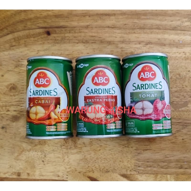 

Sarden Sardines Kaleng ABC Aneka Saus 155 gr