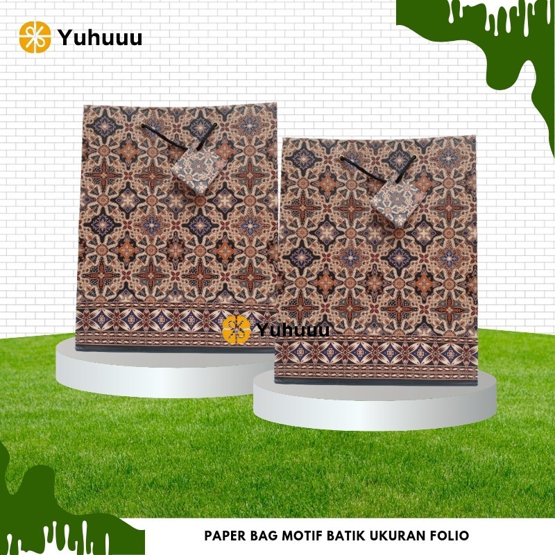 

Tas Kado Paper Bag Souvenir Ukuran Folio Motif Batik