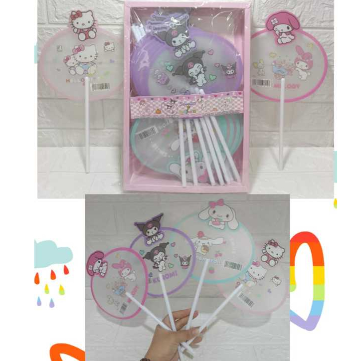 Kipas Tangan Sanrio/Kipas Tangan Motif Kuromi Melody Cinnamoroll Hello Kitty